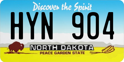 ND license plate HYN904