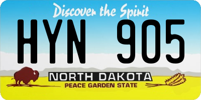 ND license plate HYN905