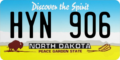 ND license plate HYN906