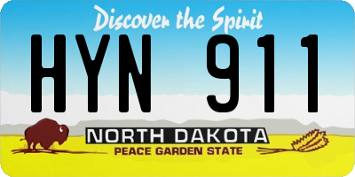ND license plate HYN911
