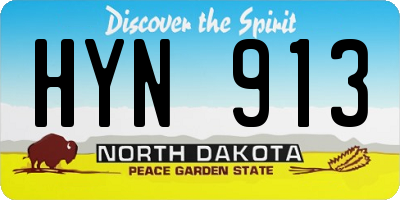 ND license plate HYN913
