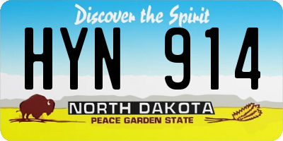 ND license plate HYN914