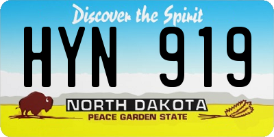 ND license plate HYN919
