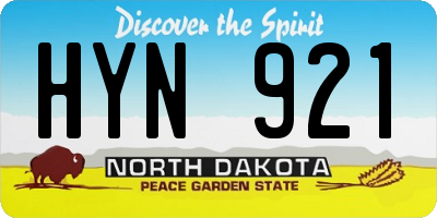 ND license plate HYN921