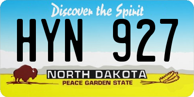 ND license plate HYN927