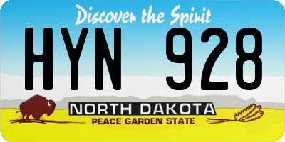 ND license plate HYN928