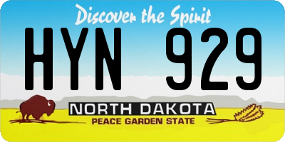 ND license plate HYN929