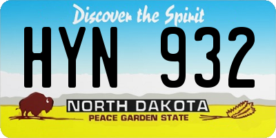 ND license plate HYN932