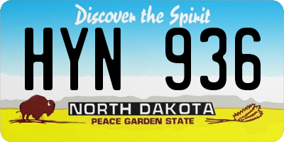 ND license plate HYN936