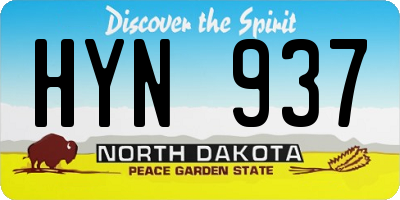 ND license plate HYN937