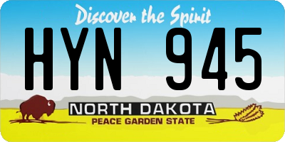 ND license plate HYN945