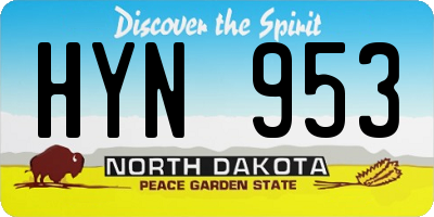 ND license plate HYN953