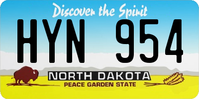 ND license plate HYN954