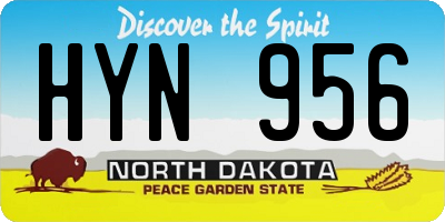 ND license plate HYN956