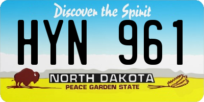 ND license plate HYN961