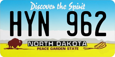 ND license plate HYN962