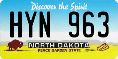 ND license plate HYN963