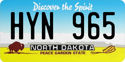ND license plate HYN965