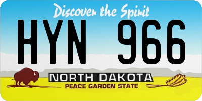 ND license plate HYN966