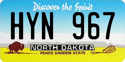 ND license plate HYN967