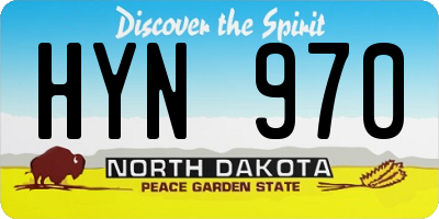 ND license plate HYN970