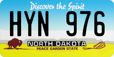 ND license plate HYN976