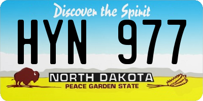 ND license plate HYN977