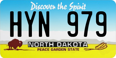 ND license plate HYN979