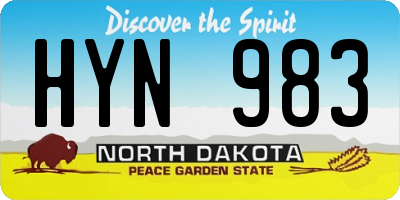 ND license plate HYN983
