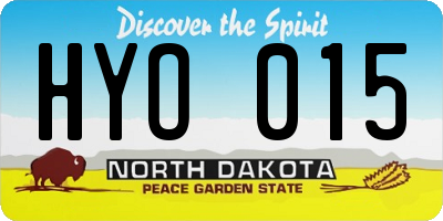 ND license plate HYO015