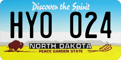 ND license plate HYO024