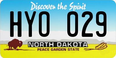 ND license plate HYO029