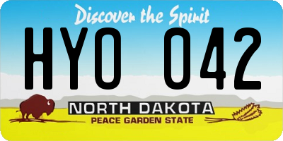 ND license plate HYO042