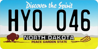 ND license plate HYO046
