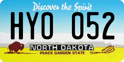 ND license plate HYO052