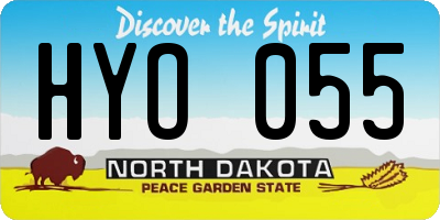 ND license plate HYO055