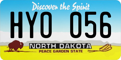 ND license plate HYO056