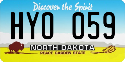 ND license plate HYO059