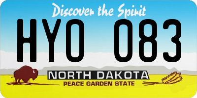 ND license plate HYO083