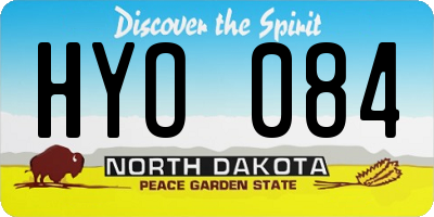 ND license plate HYO084