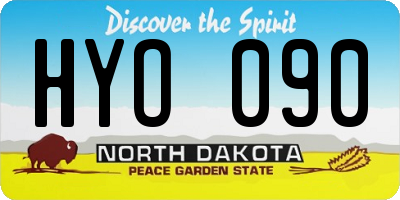 ND license plate HYO090