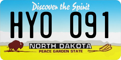 ND license plate HYO091