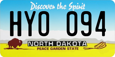 ND license plate HYO094