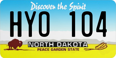 ND license plate HYO104