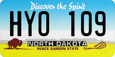 ND license plate HYO109