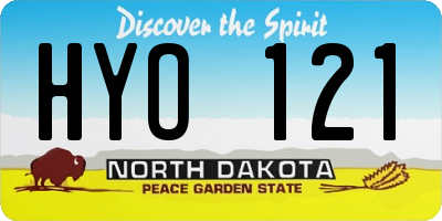 ND license plate HYO121