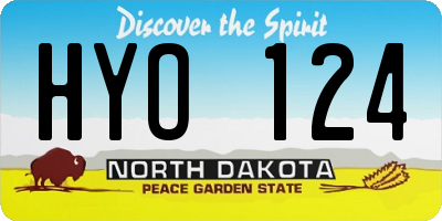 ND license plate HYO124