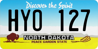 ND license plate HYO127
