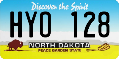 ND license plate HYO128