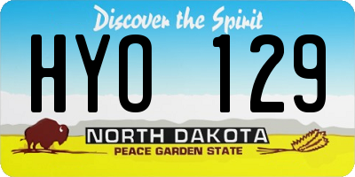 ND license plate HYO129